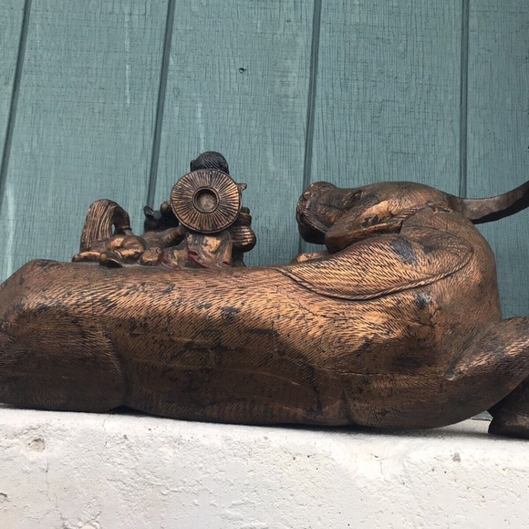 Scarce Antique Chinese Lucky Fengshui Buffalo Bull Figurine Sculpture Harvard - Picture 7 of 11